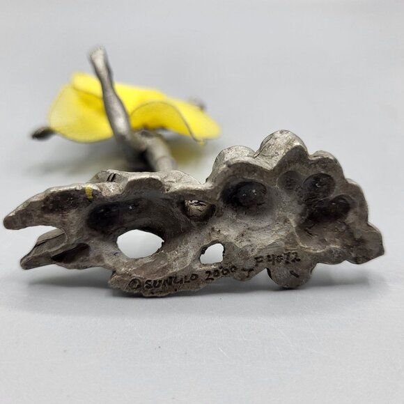 2000 Sunglo Signed Fairy Angel Figurine Butterfly Wings Crystal Ball Ladybugs - Picture 15 of 16